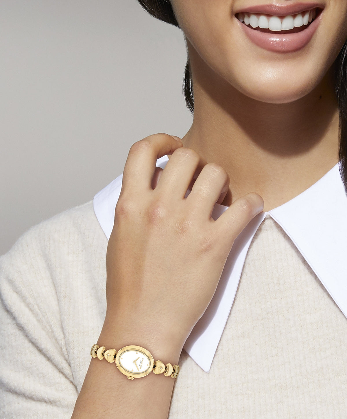 Coach Gold Sammy Oval Hearts Watch