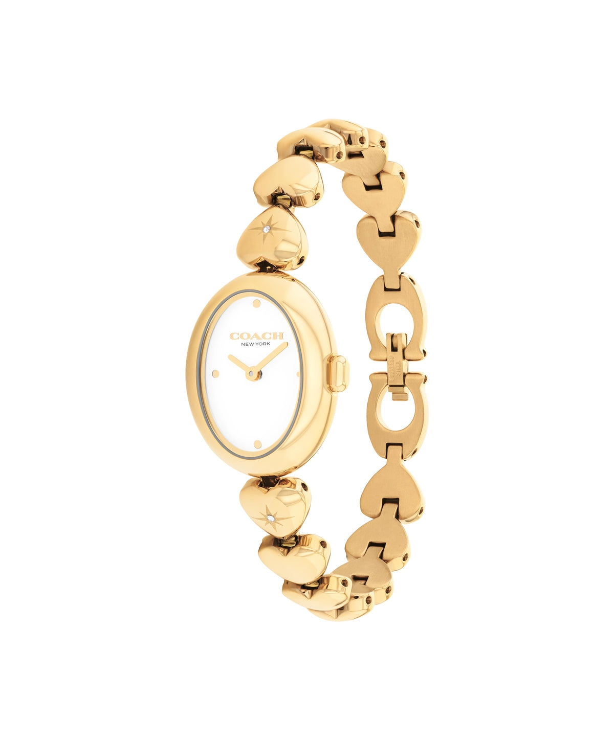 Coach Gold Sammy Oval Hearts Watch