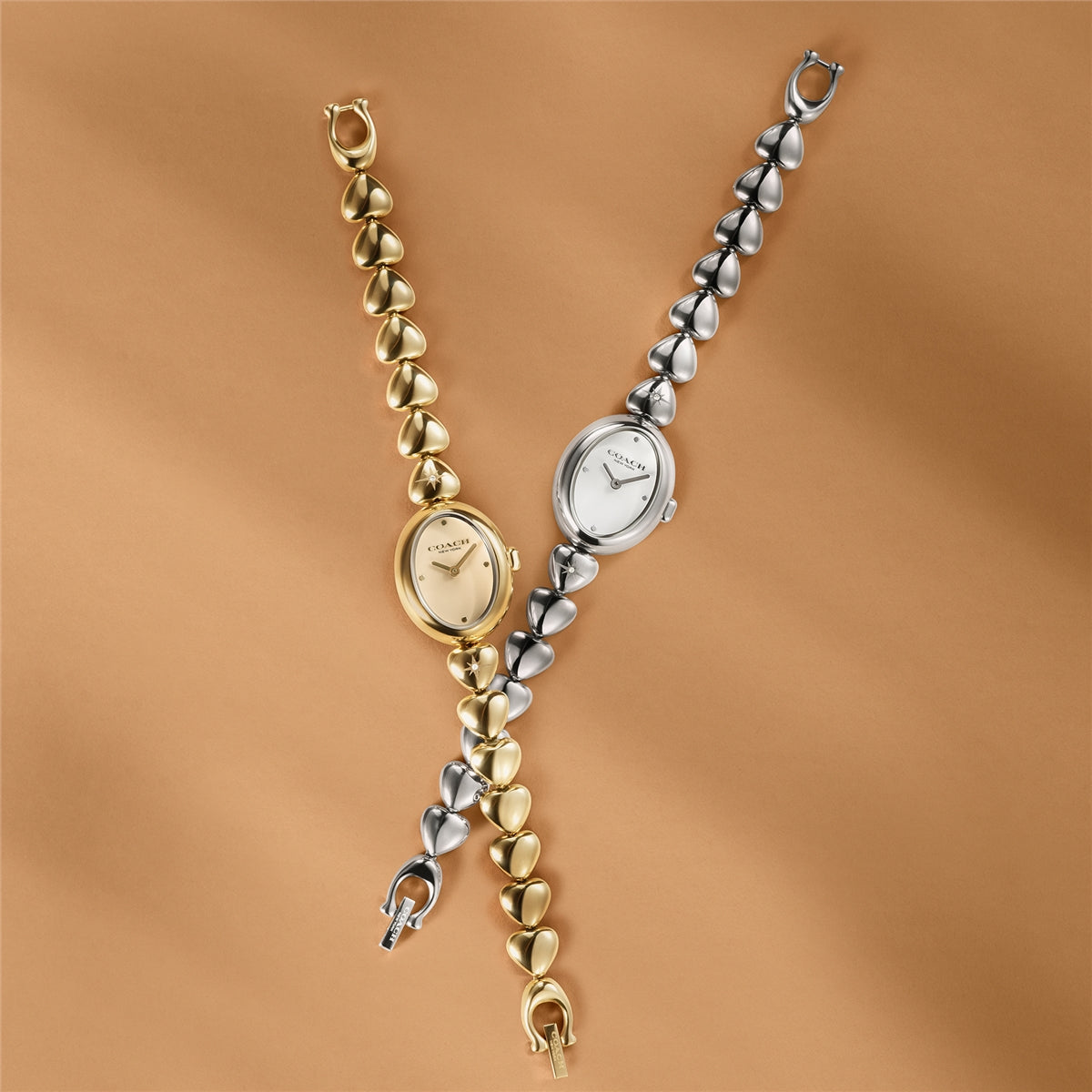 Coach Gold Sammy Oval Hearts Watch