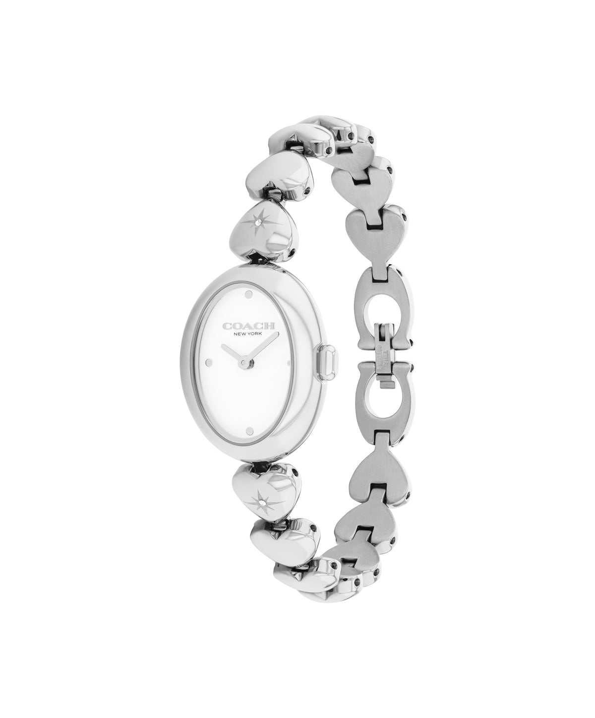 Coach Silver Sammy Oval Hearts Watch