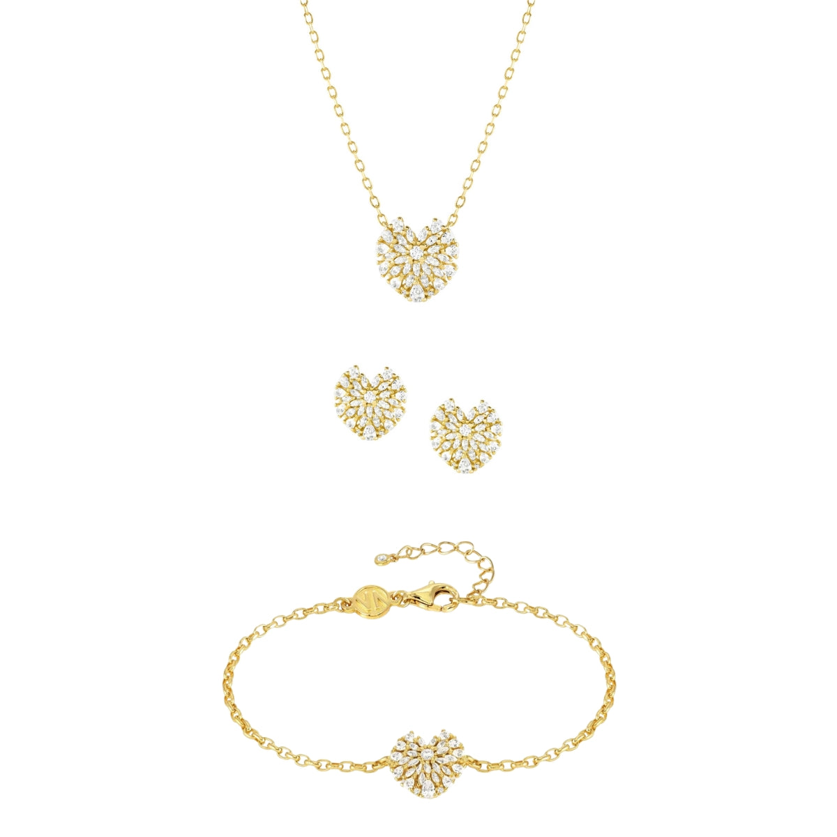 Nomination Ray Of Light Gold Heart Set