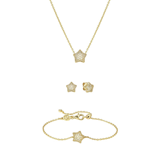 Nomination Gold Lifepoetry White Pavé Star Set