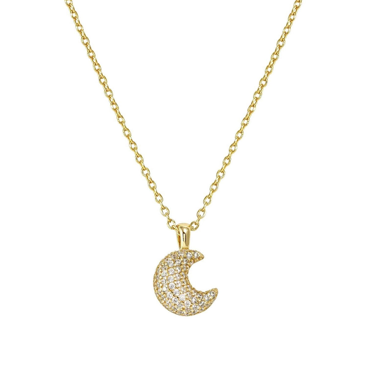 Nomination Gold Lifepoetry White Pavé Moon Set