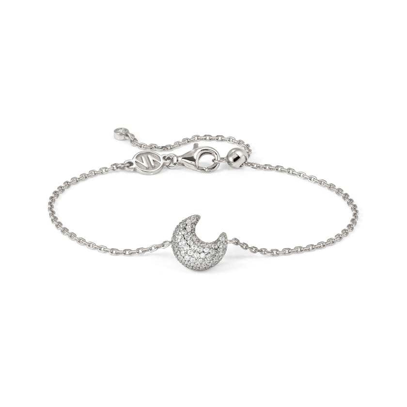 Nomination Silver Lifepoetry White Pavé Moon Set