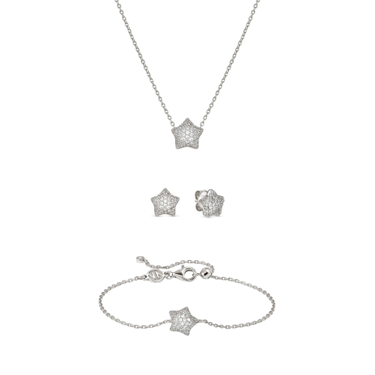 Nomination Silver Lifepoetry White Pavé Star Set