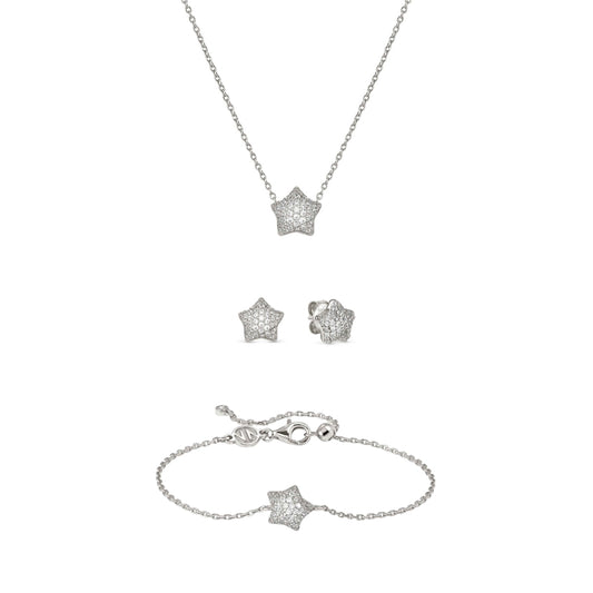 Nomination Silver Lifepoetry White Pavé Star Set