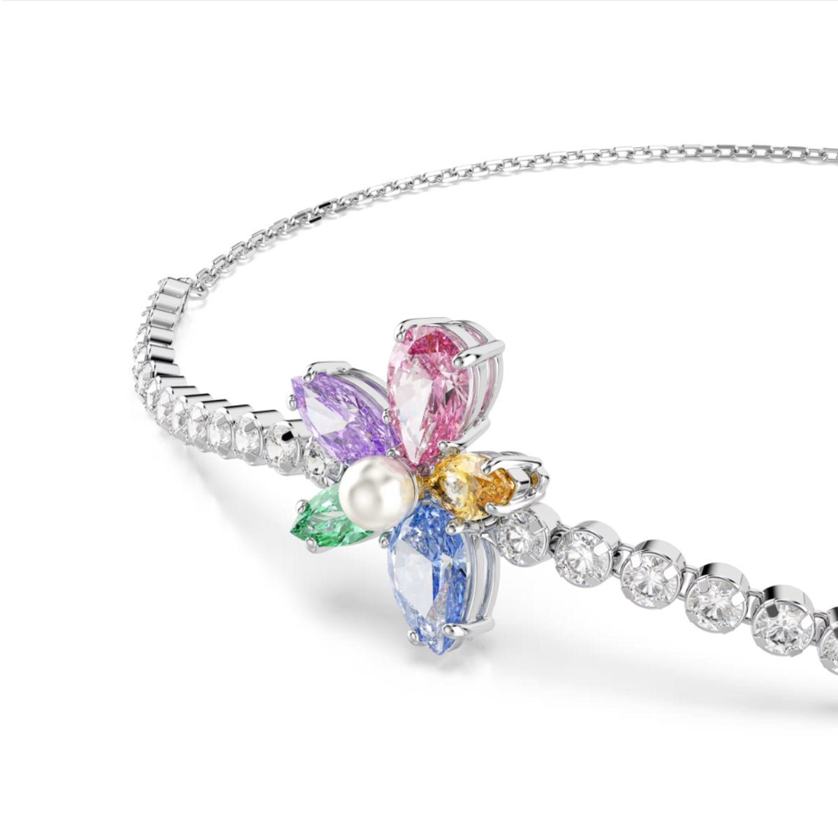 Swarovski Ariana Grande x Swarovski Multi-coloured Flower Tennis Bracelet