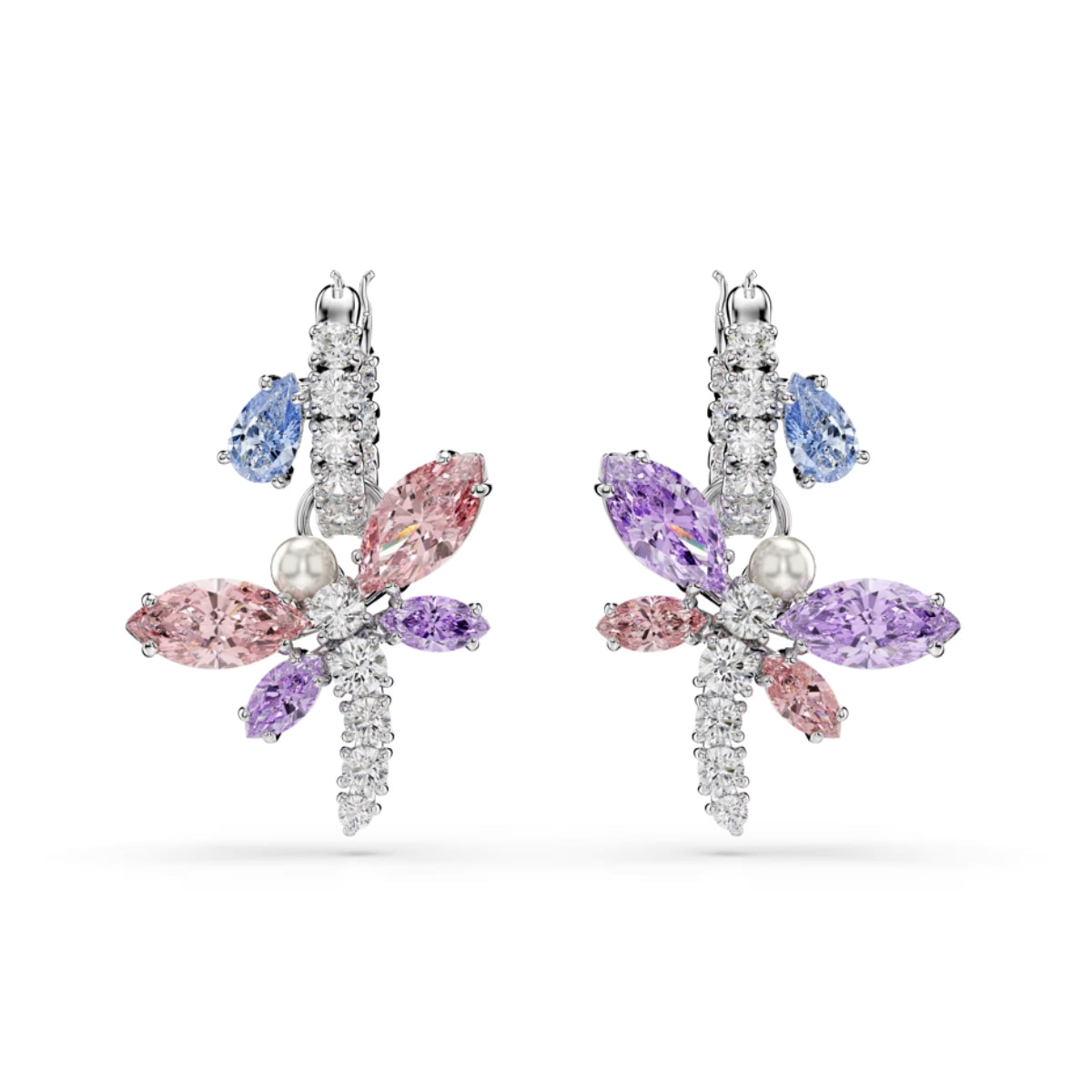 Swarovski Ariana Grande x Swarovski Multicolored Dragonfly Drop Hoop Earrings