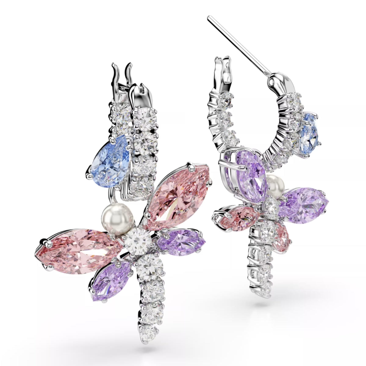 Swarovski Ariana Grande x Swarovski Multicolored Dragonfly Drop Hoop Earrings