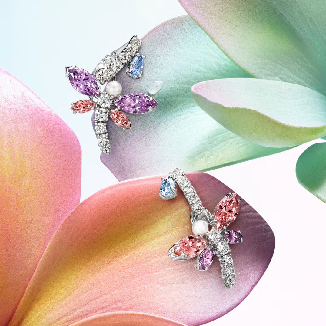 Swarovski Ariana Grande x Swarovski Multicolored Dragonfly Drop Hoop Earrings