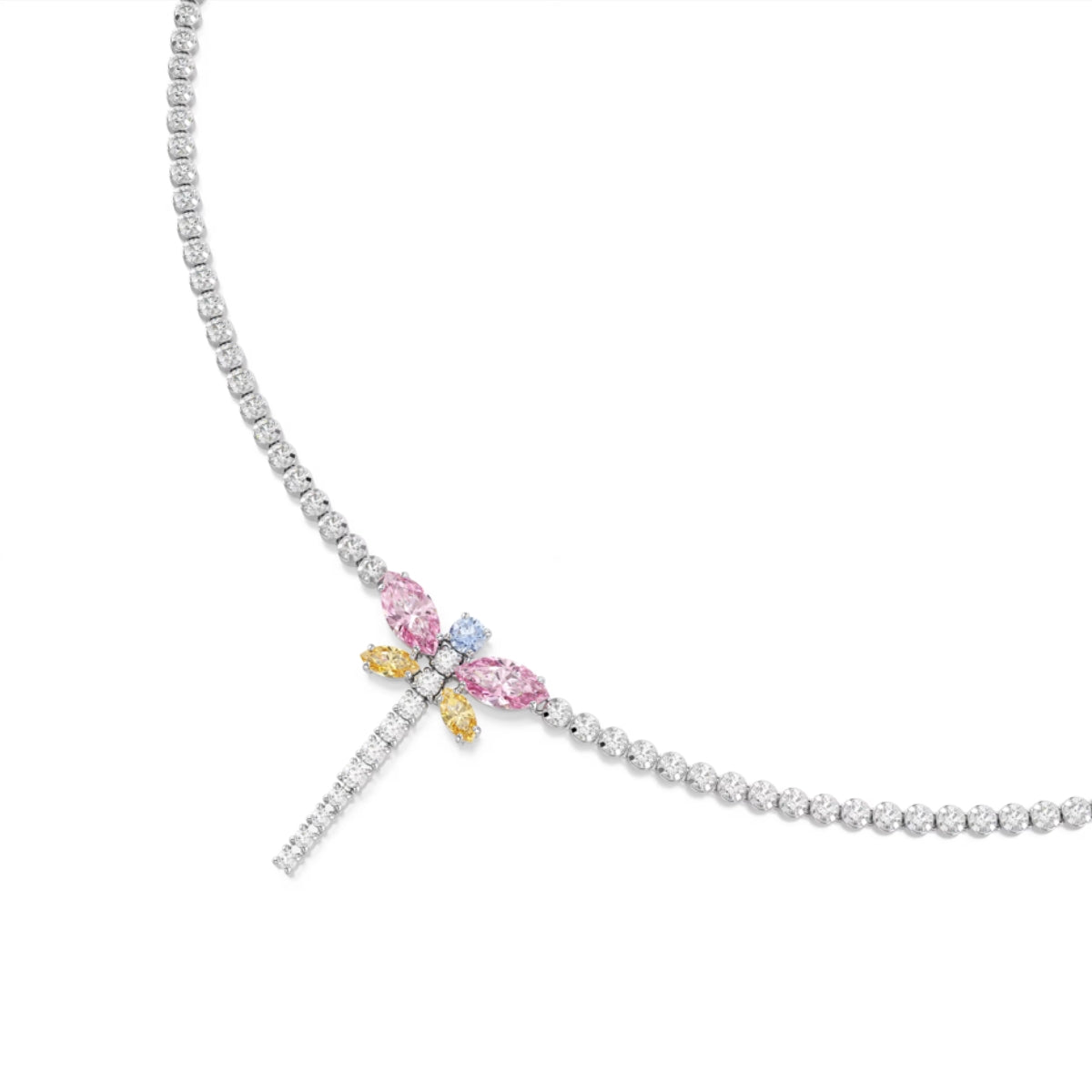 Swarovski Ariana Grande x Swarovski Multi-coloured Dragonfly Tennis Y Necklace