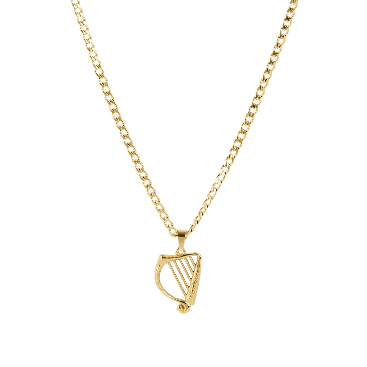 Over & Over Gold Grá Harp Necklace Set