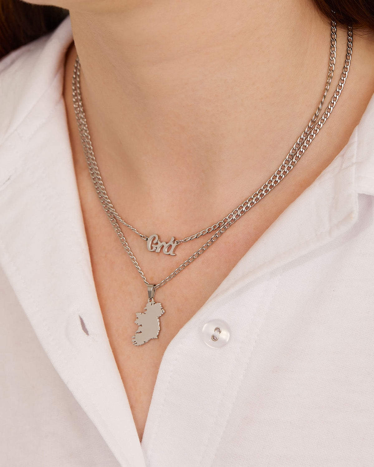 Over & Over Silver Grá Ireland Necklace Set