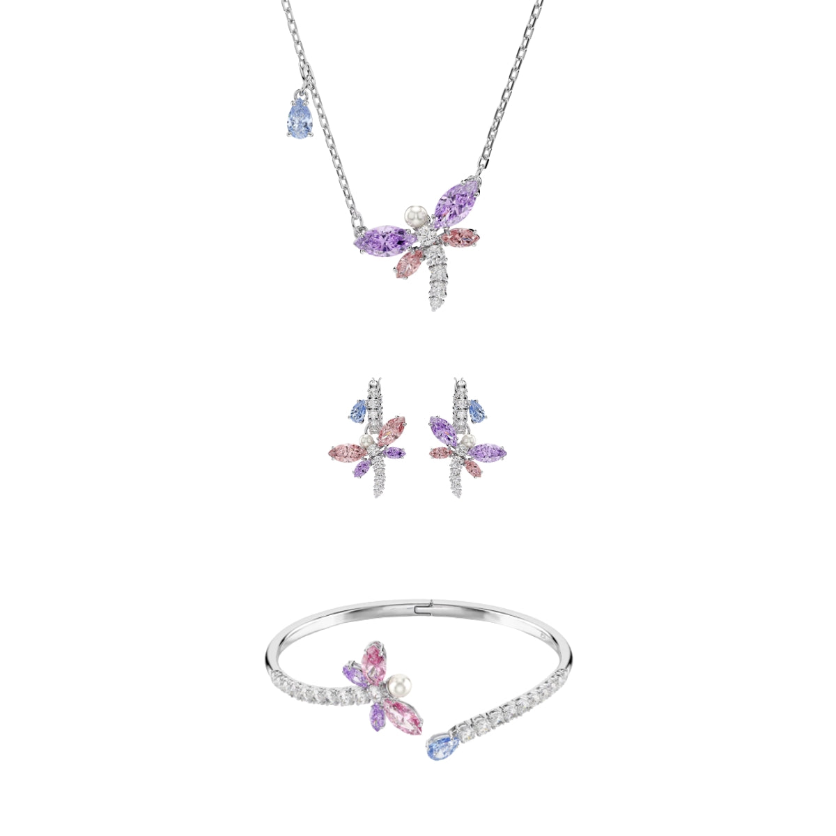 Ariana Grande x Swarovski Multi-coloured Dragonfly Set