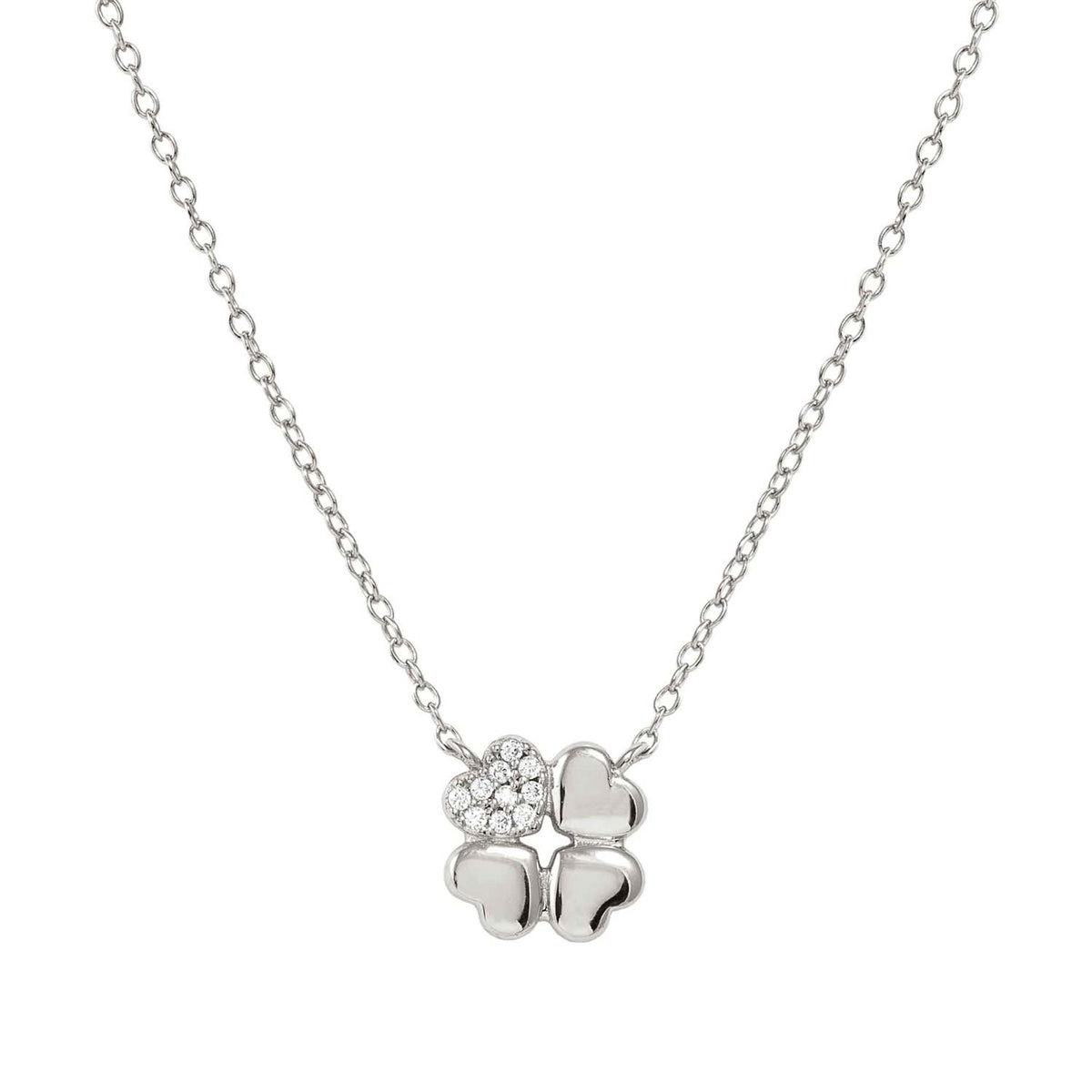 Nomination Silver Petit Sparkle Clover Necklace