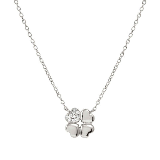 Nomination Silver Petit Sparkle Clover Necklace