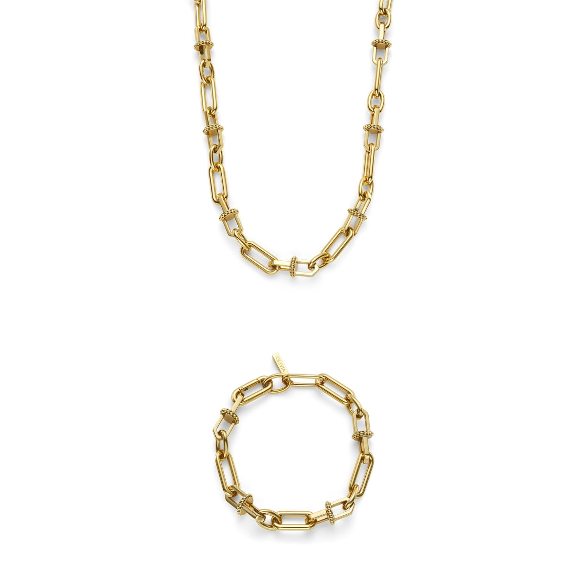 Anchor Link Gold Chain Set