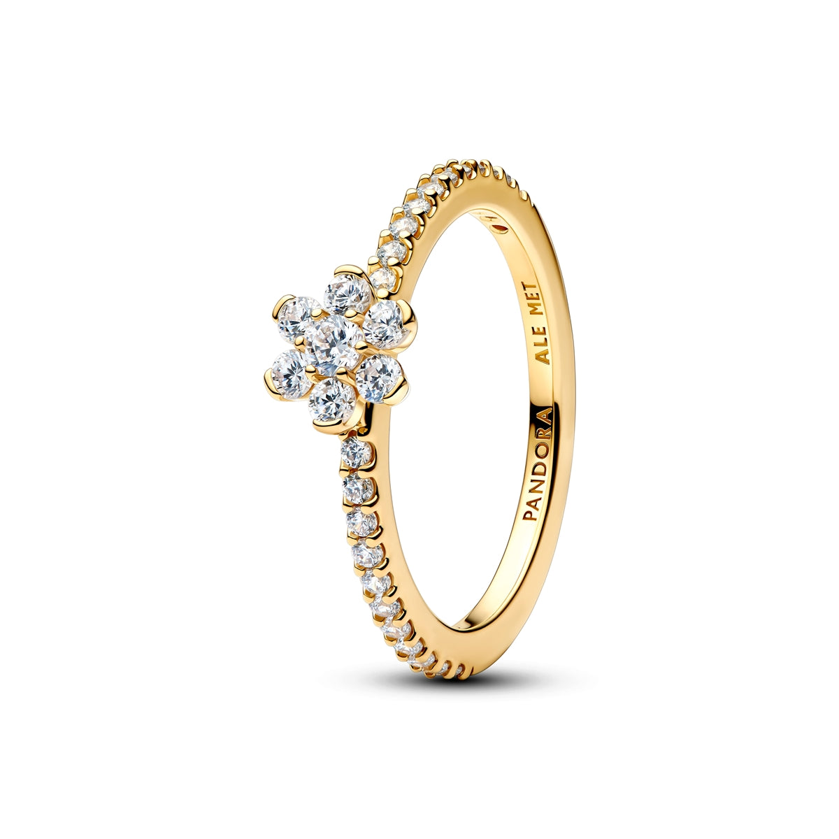 Pandora Gold Sparkling Flower Ring
