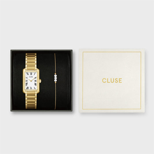 CLUSE Gold Belisenna White Bracelet Giftbox