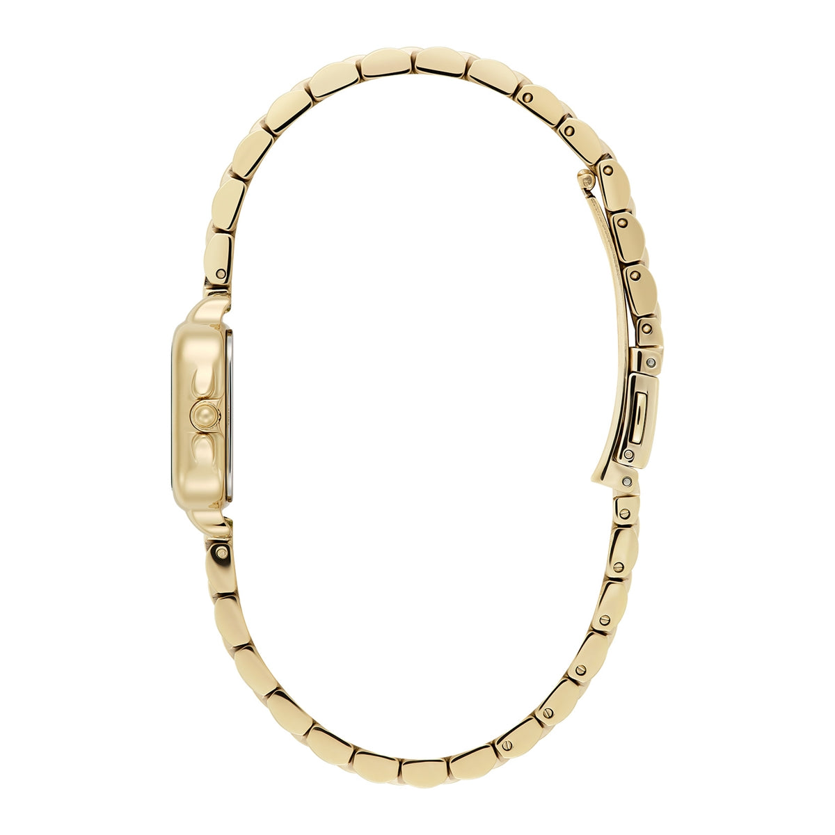 Olivia Burton Gold Mini Grosvenor Green Dial Watch
