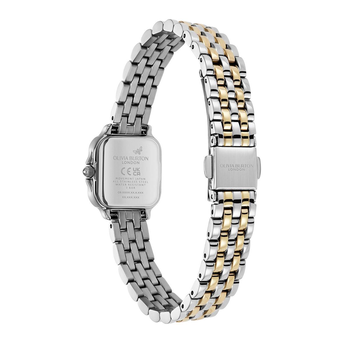 Olivia Burton Two Toned Mini Grosvenor Silver Dial Watch