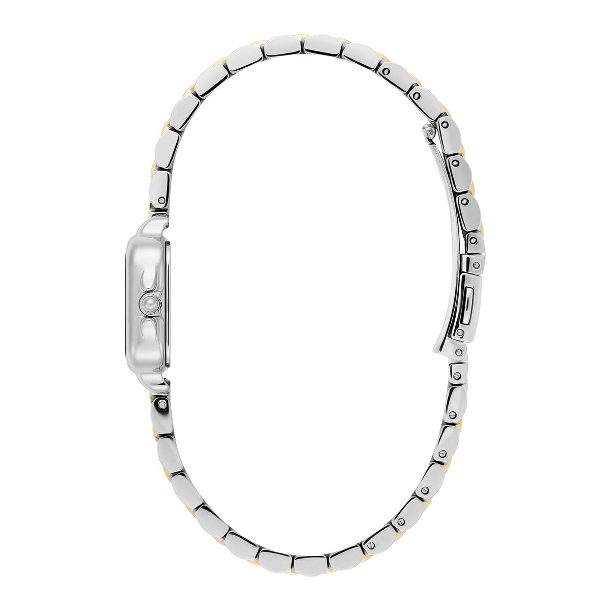 Olivia Burton Two Toned Mini Grosvenor Silver Dial Watch