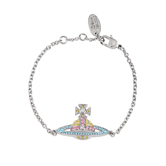 Vivienne Westwood Silver Kika Aqua Rose Bracelet