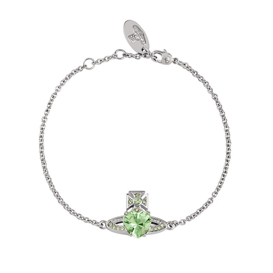Vivienne Westwood Silver Light Green Ariella Bracelet