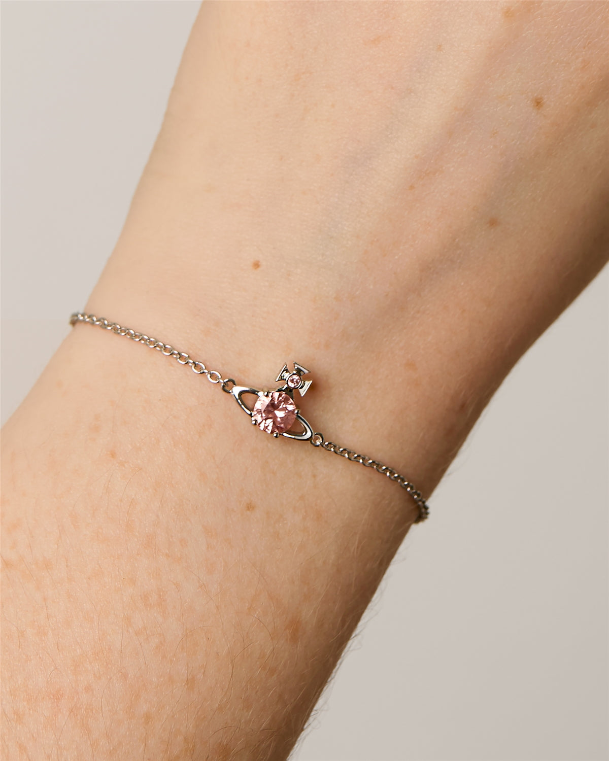 Vivienne Westwood Silver Reina Small Champagne CZ Bracelet