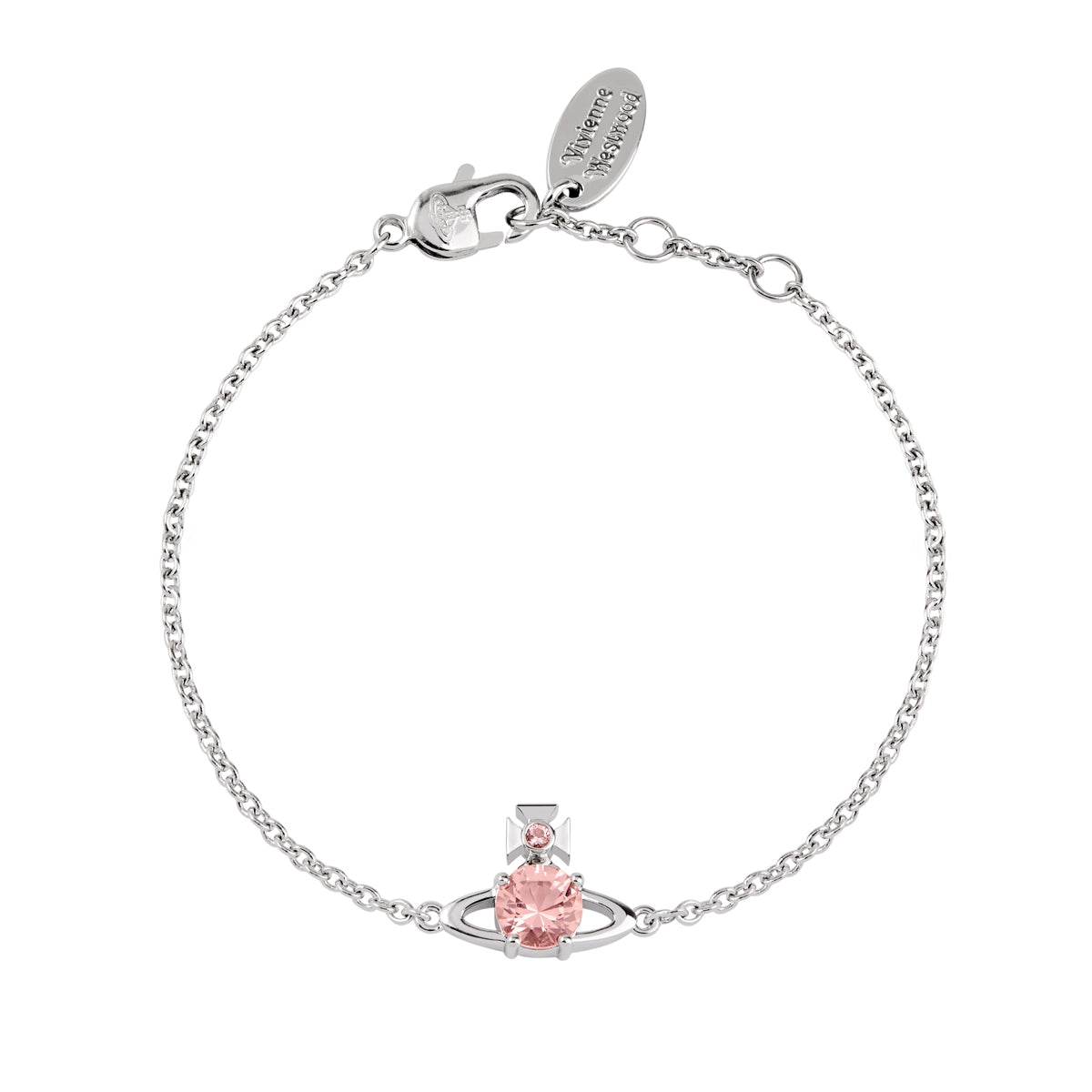 Vivienne Westwood Silver Reina Small Champagne CZ Bracelet