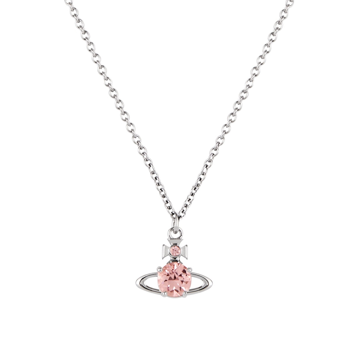 Vivienne Westwood Silver Reina Small Champagne CZ Necklace