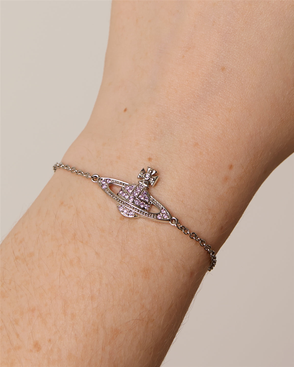 Vivienne Westwood Silver Violet Mini Bas Relief Bracelet