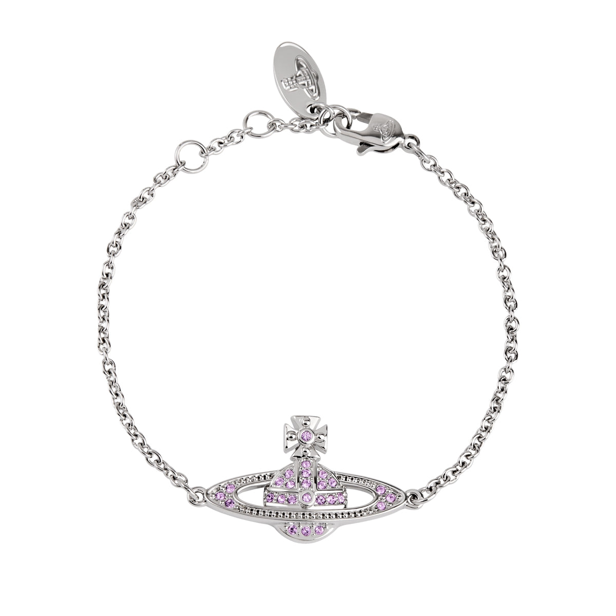 Vivienne Westwood Silver Violet Mini Bas Relief Bracelet