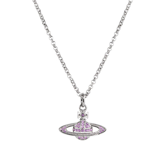 Vivienne Westwood Silver Violet Mini Bas Relief Necklace