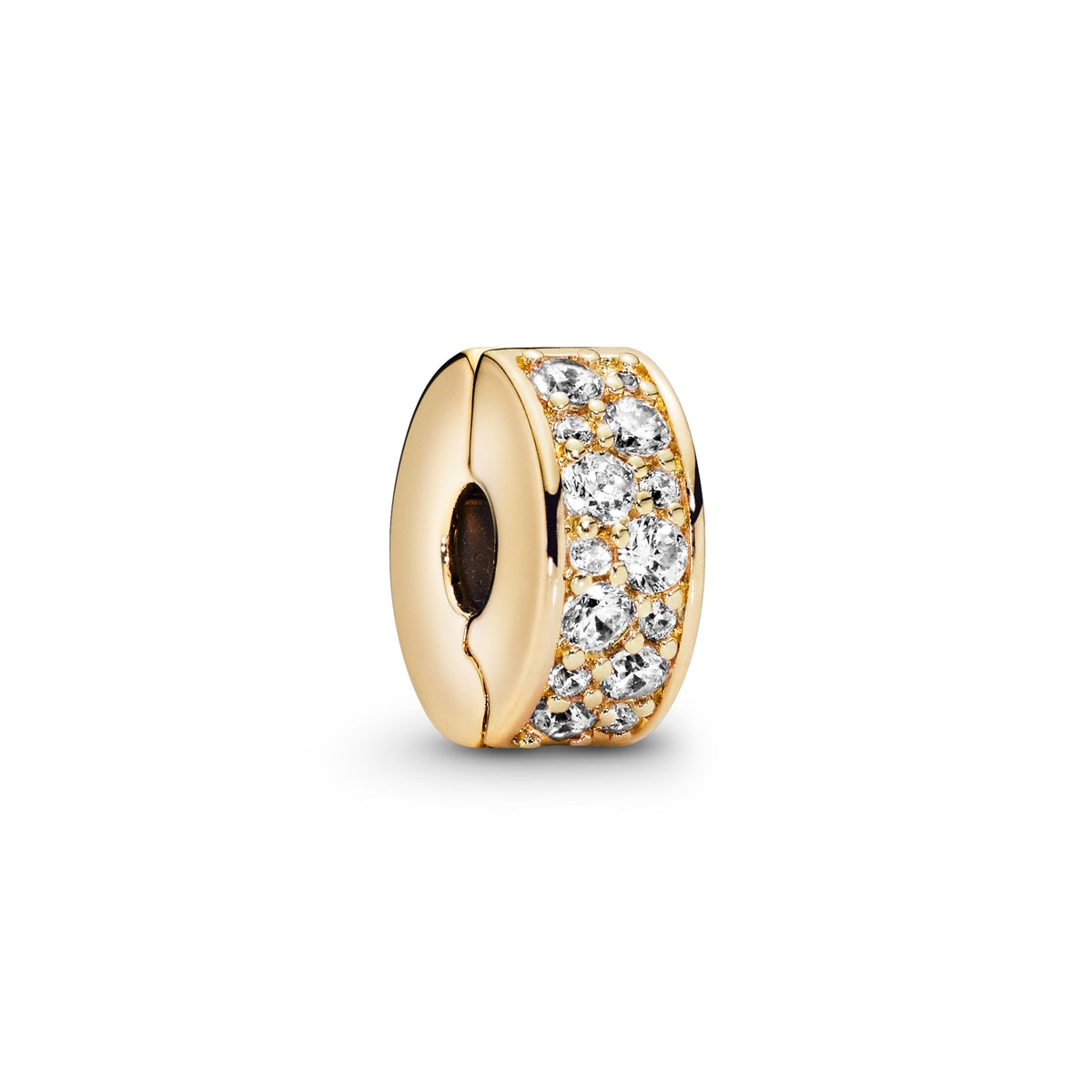 Pandora Gold Pavé Clip Charm