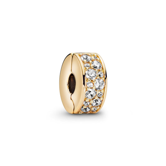 Pandora Gold Pavé Clip Charm
