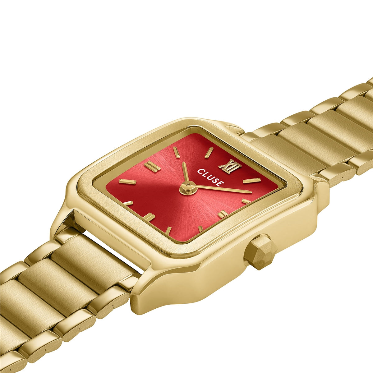 CLUSE Gold Gracieuse Petite Watermelon Square Watch