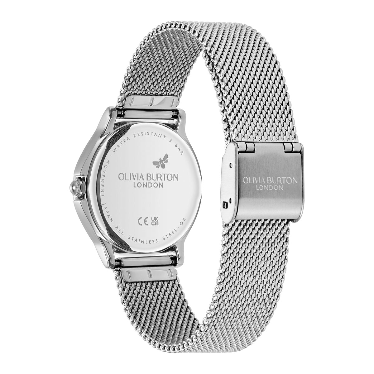 Olivia Burton Silver Classic Bee Silver Milanese Strap Watch
