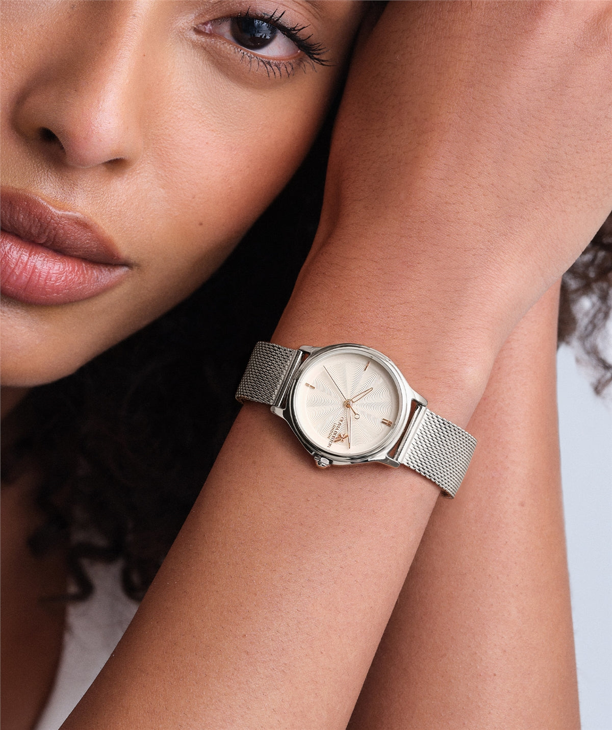 Olivia Burton Silver Classic Bee Silver Milanese Strap Watch