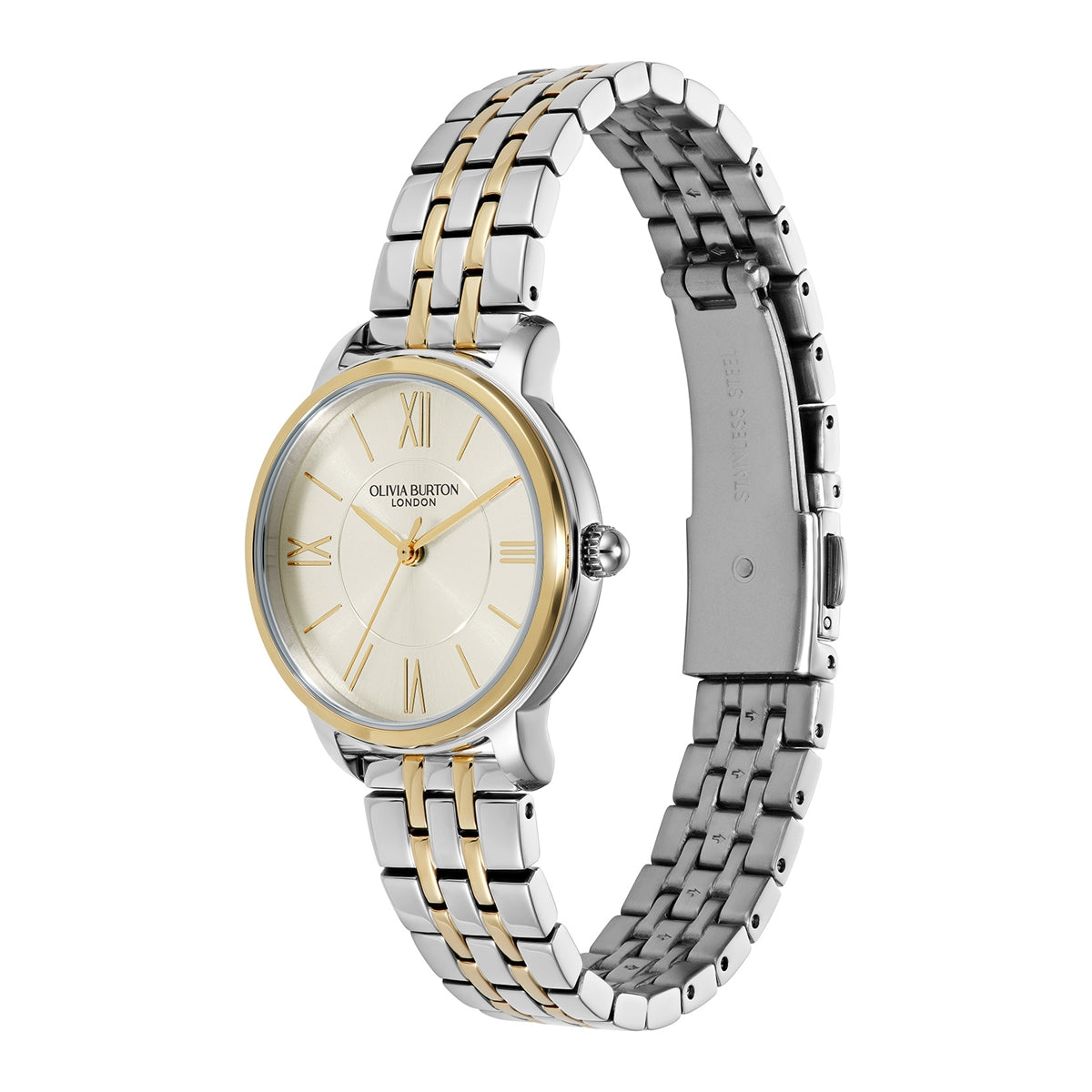 Olivia Burton Two Toned Westboure Silver Dial Watch