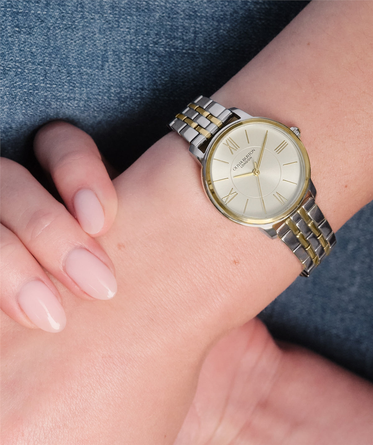 Olivia Burton Two Toned Westboure Silver Dial Watch