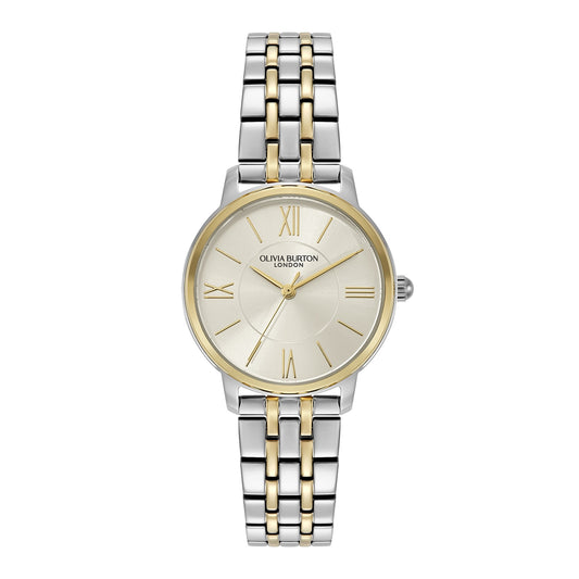 Olivia Burton Two Toned Westboure Silver Dial Watch