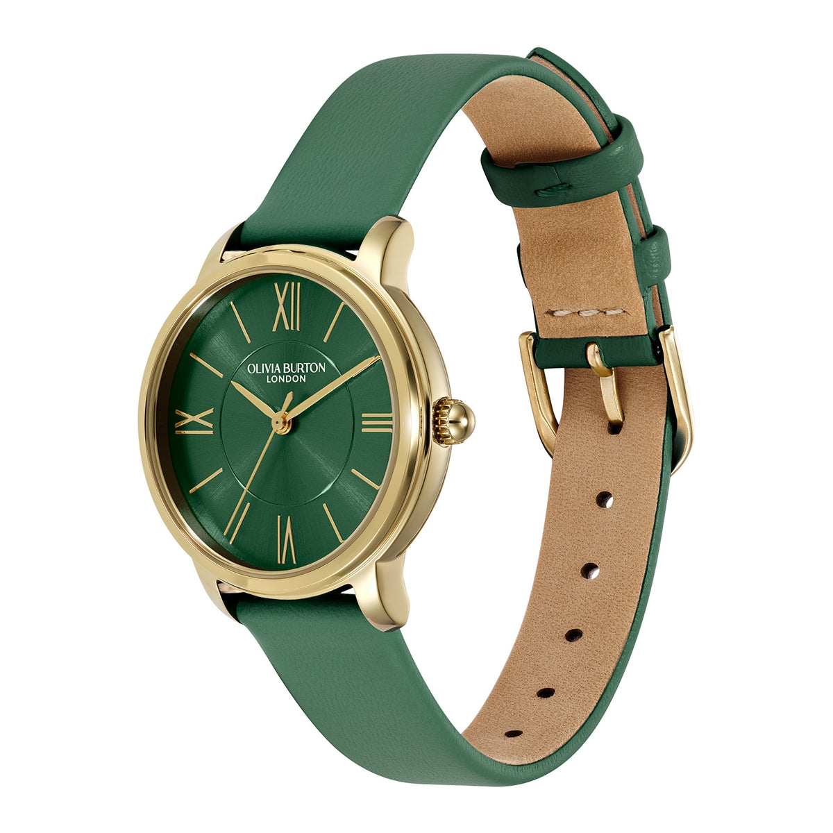 Olivia Burton Gold Westboure Green Dial Watch