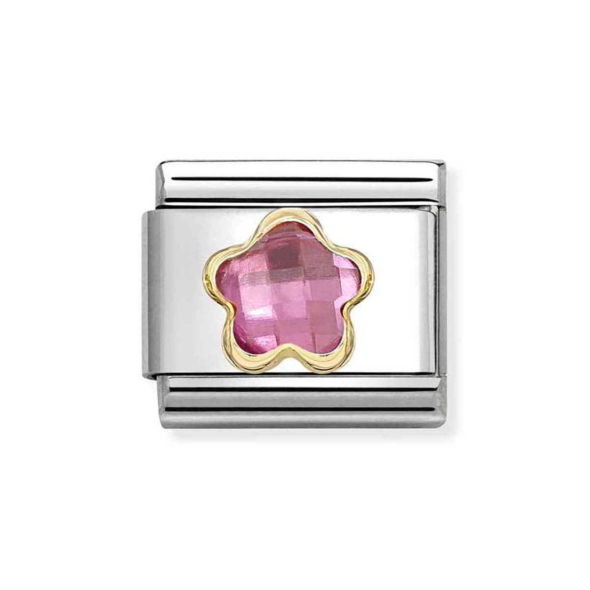 Nomination Pink Crystal Flower Charm