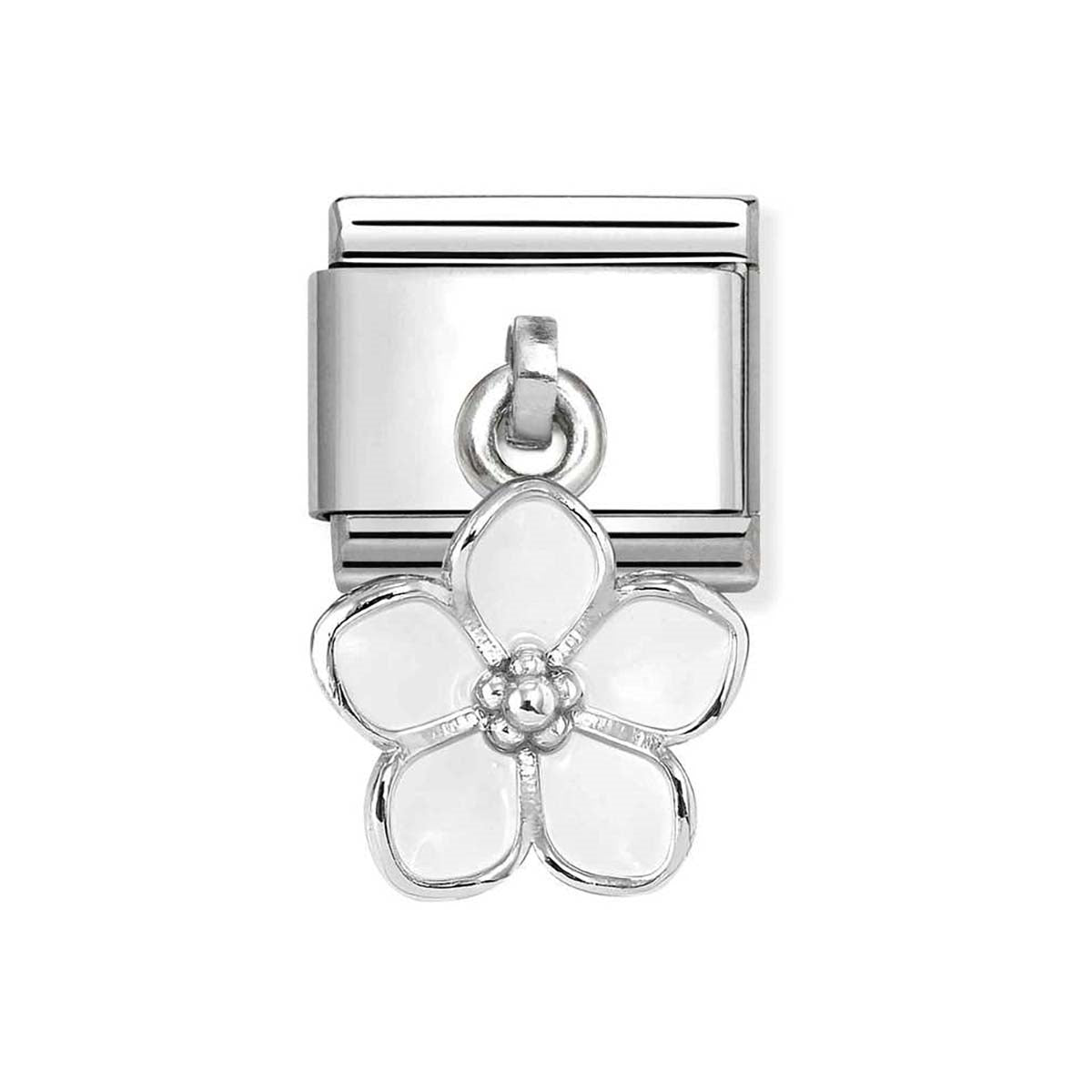 Nomination White Flower Charm