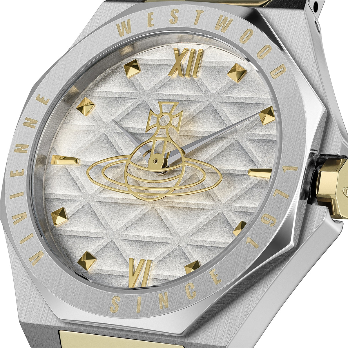Vivienne Westwood Gold Mixed Tone Aldgate Round Bracelet Watch