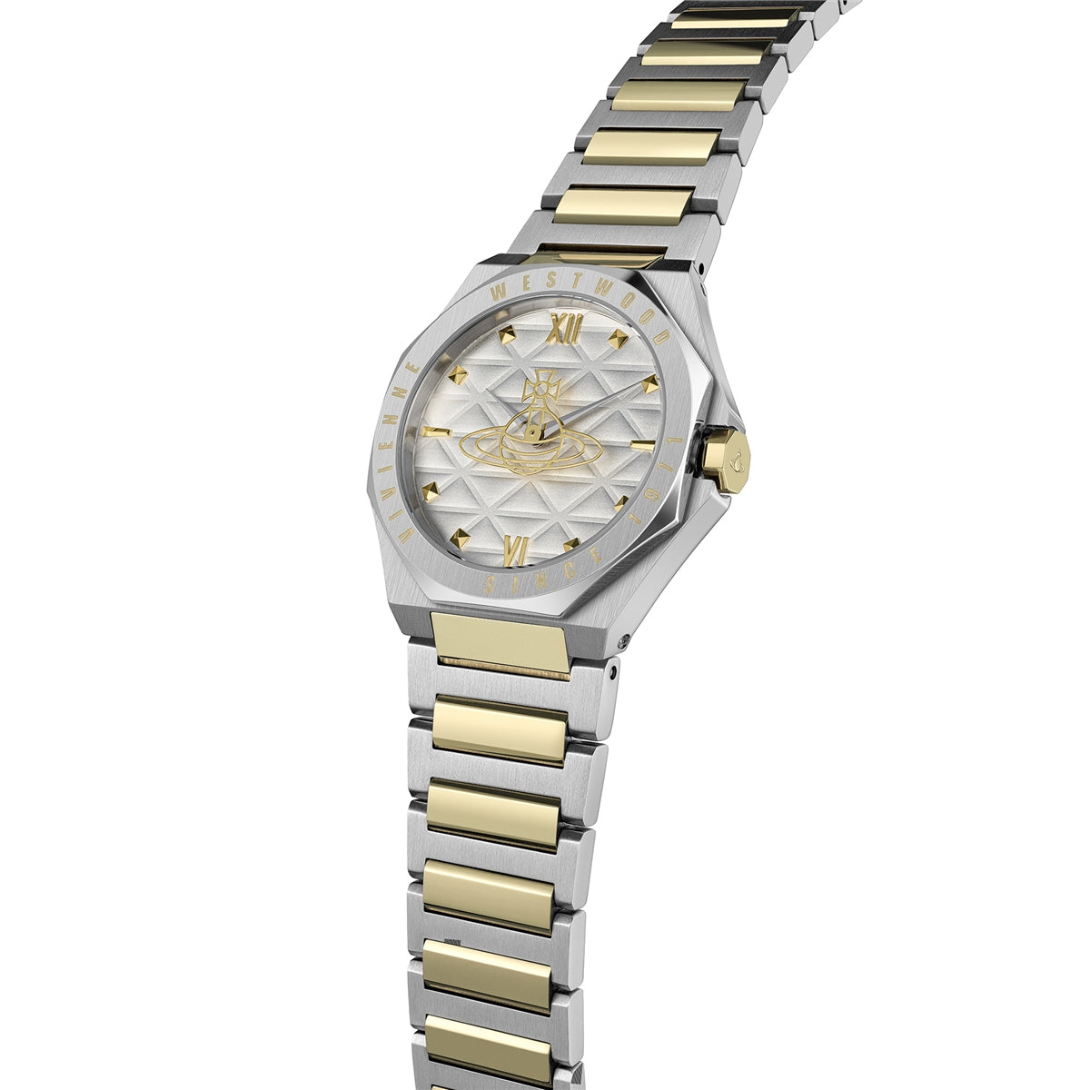 Vivienne Westwood Gold Mixed Tone Aldgate Round Bracelet Watch