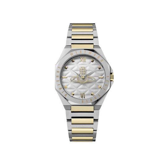 Vivienne Westwood Gold Mixed Tone Aldgate Round Bracelet Watch