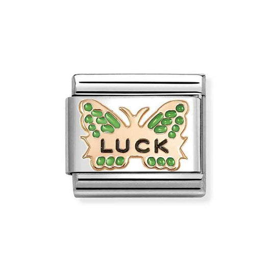 Nomination Green Butterfly Luck Charm