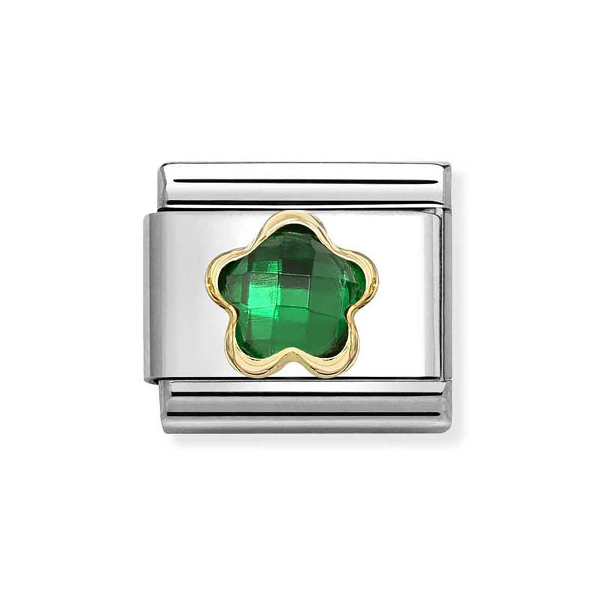 Nomination Green Crystal Flower Charm